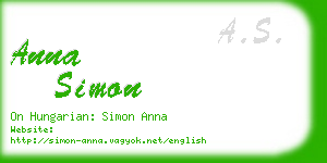 anna simon business card